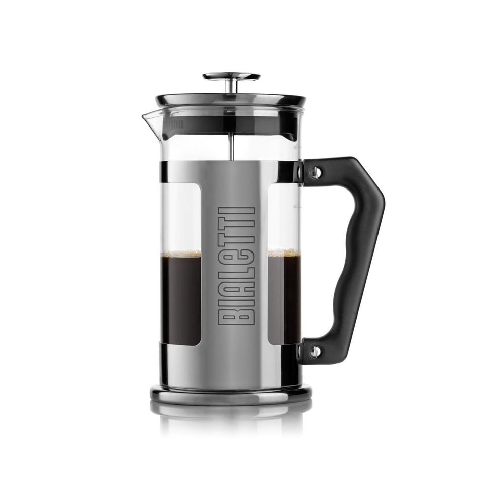 Bialetti 06700 3-cup French Press Coffee Maker, Premium Stainless Steel, Silver