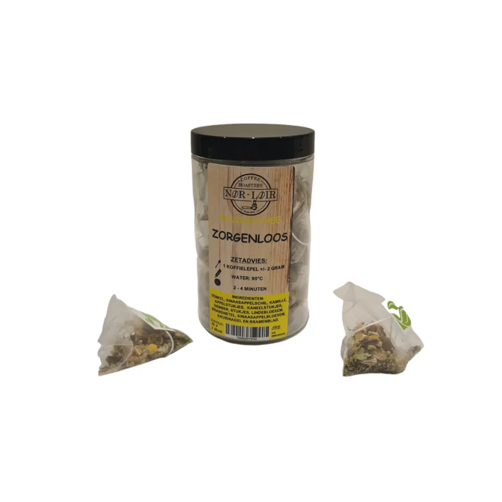 Kruidenthee Zorgeloos PIRAMIDES (PET POTJE 20 STUKS)