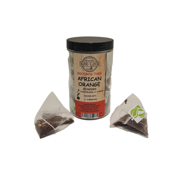 Rooibos thee African Orange PIRAMIDES (PET POTJE 20 STUKS)